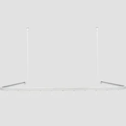 Duschstange Universal Duschvorhangstange Duschvorhangschiene Weiss U -Form (90 x 90 x 90 cm)