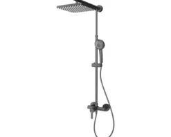 Duschsäule inkl. Einhebelmischer SCHULTE Duschmaster Rain schwarz matt D9621 68