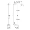 Duschsäule inkl. Einhebelmischer Schulte Classic plus extra-flache Kopfbrause eckig chrom D962161 02