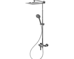 Duschsäule inkl. Einhebelmischer Schulte Classic plus extra-flache Kopfbrause eckig chrom D962161 02