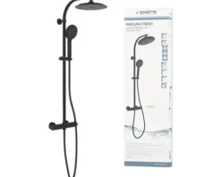 Duschsäule inkl. Thermostat Schütte Madura Fresh schwarz