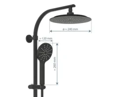 Duschsäule inkl. Thermostat Schütte Madura Fresh schwarz
