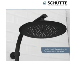 Duschsäule inkl. Thermostat Schütte Madura Fresh schwarz