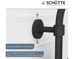Duschsäule inkl. Thermostat Schütte Madura Fresh schwarz