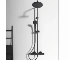 Duschsäule inkl. Thermostat Ideal STANDARD Ceratherm schwarz A7545XG