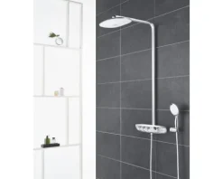 Duschsäule inkl. Thermostat GROHE Rainshower System SmartControl Duo 360 moon white 26250LS0