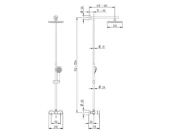 Duschsäule inkl. Einhebelmischer Schulte Classic rund chrom D9620 02