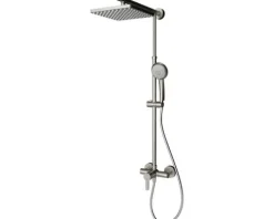 Duschsäule inkl. Einhebelmischer SCHULTE DuschMaster Rain Classic eckig edelstahl D9621 90
