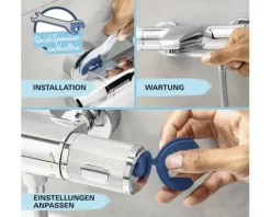 Duschsäule inkl. Thermostat Grohe Quickfix Vitalio Comfort 250 chrom glänzend 26696001