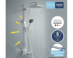 Duschsäule inkl. Thermostat Grohe Quickfix Vitalio Comfort 250 chrom glänzend 26696001