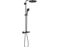 Duschsäule inkl. Thermostat Grohe Quickfix Vitalio Start 250 schwarz matt 266782431