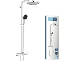 Duschsäule inkl. Thermostat Grohe Quickfix Vitalio Start System 250 chrom glänzend 26677001