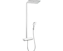 Duschsäule inkl. Thermostat hansgrohe Raindance E 360 EcoSmart chrom/weiß matt 27286400