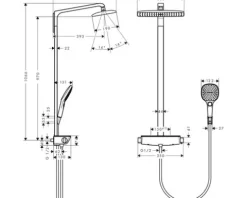 Duschsäule inkl. Thermostat hansgrohe Raindance E Showerpipe 360 1jet chrom/weiß 27112400
