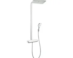 Duschsäule inkl. Thermostat hansgrohe Raindance E Showerpipe 360 1jet chrom/weiß 27112400