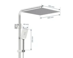 Duschsäule inkl. Thermostat Schütte Ocean chrom anthrazit