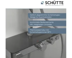 Duschsäule inkl. Thermostat Schütte Ocean chrom anthrazit