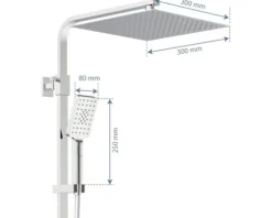 Duschsäule inkl. Thermostat Schütte Ocean chrom weiß