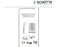 Duschsäule inkl. Thermostat Schütte Ocean chrom weiß