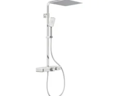 Duschsäule inkl. Thermostat Schütte Ocean chrom weiß