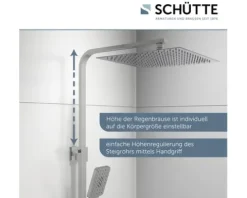 Duschsäule inkl. Thermostat Schütte Ocean chrom weiß