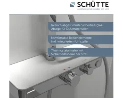 Duschsäule inkl. Thermostat Schütte Ocean chrom weiß