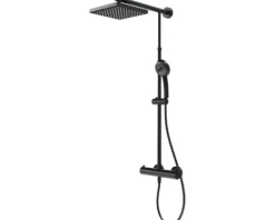 Duschsäule inkl. Thermostat Schulte Classic eckig Black Style D9641 68