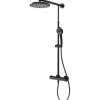 Duschsäule inkl. Thermostat Schulte Classic rund Black Style D9640 68