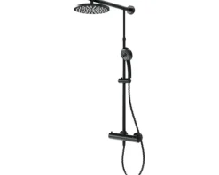 Duschsäule inkl. Thermostat Schulte Classic rund Black Style D9640 68