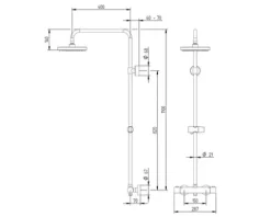 Duschsäule inkl. Thermostat Schulte Modern chrom D969260 02
