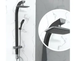Duschsäule inkl. Umsteller Schütte schwarz