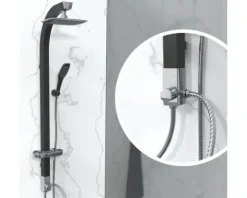 Duschsäule inkl. Umsteller Schütte schwarz