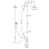 Duschsäule inkl. Umsteller Schulte Classic eckig chrom D9631 02