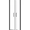 Duschtür in Nische mit Pendeltür Aurlane Black Calm 80 cm Profil schwarz Klarglas