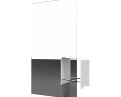 Duschtür mit Seitenwand mit Drehtür Schulte Davita 1000 x 1000 mm Klarglas inkl. Aufmaß, Anlieferung, Montage und Schmutzabweisender Glasbeschichtung Seitenwand rechts