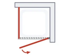 Duschtür mit Seitenwand mit Drehtür SCHULTE Alexa Style 2.0 ExpressPlus 90 x 90 cm Profil aluminium Glasdekor Depoli Light schmutzabweisende Glasbeschichtung