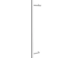 Duschtür mit Seitenwand mit Drehtür SCHULTE Alexa Style 2.0 ExpressPlus 90 x 90 cm Profil aluminium Glasdekor Depoli Light schmutzabweisende Glasbeschichtung