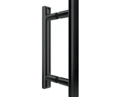 Duschtür mit Seitenwand mit Pendeltür SCHULTE TouraPlus ExpressPlus 80 x 80 cm Profil schwarz Klarglas schmutzabweisende Glasbeschichtung Türanschlag rechts