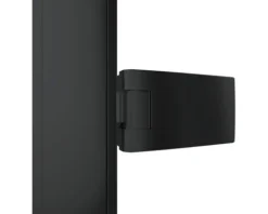 Duschtür mit Seitenwand mit Pendeltür SCHULTE TouraPlus ExpressPlus 80 x 80 cm Profil schwarz Klarglas schmutzabweisende Glasbeschichtung Türanschlag rechts