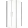 Duschtür mit Seitenwand SCHULTE Garant 2.0 90 x 90 cm Profilfarbe aluminium Klarglas