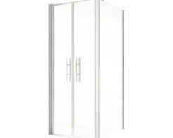 Duschtür mit Seitenwand SCHULTE Garant 2.0 90 x 90 cm Profilfarbe aluminium Klarglas