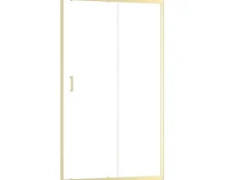 Duschtür in Nische mit Gleittür/Schiebetür Aurlane Factory 120 x 200 cm Profil gold Klarglas Reversibel