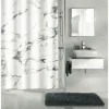 Duschvorhang Kleine Wolke Marble anthrazit Textil 180 x 200 cm