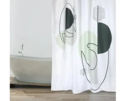Duschvorhang MSV MINIMALIST STYLE 180 x 200 cm weiß