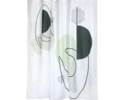 Duschvorhang MSV MINIMALIST STYLE 180 x 200 cm weiß