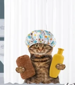 Duschvorhang Shower Cat 180 x 200 cm