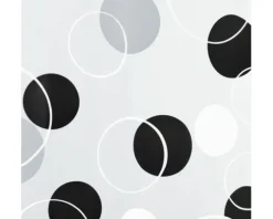 Duschvorhang spirella Bubble schwarz 180 x 200 cm