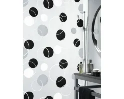 Duschvorhang spirella Bubble schwarz 180 x 200 cm