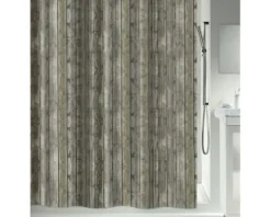 Duschvorhang spirella Roman Wood 180 x 200 cm