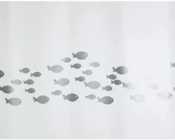 Duschvorhang spirella Shore silver 180 x 200 cm